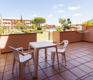 Apartamento 2 dormitorios acceso jardín Aparthotel ILUNION Sancti Petri Cádiz Apartamento 2 dormitorios acceso jardín Aparthotel ILUNION Sancti Petri Cádiz